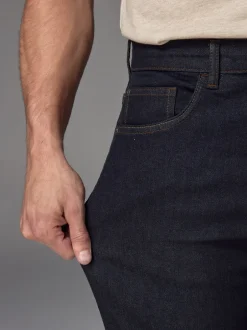 Jeans*Next Indigo blauwe wassing - Klassieke stretchjeans met standaard taps toelopende pasvorm