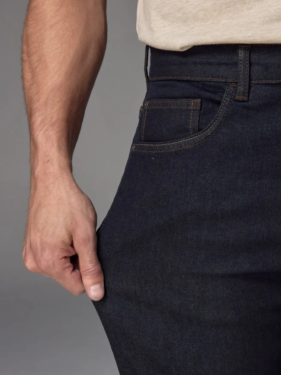 Jeans*Next Indigo blauwe wassing - Klassieke stretchjeans met standaard taps toelopende pasvorm