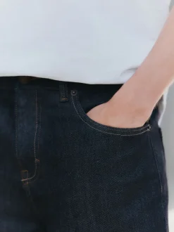 Jeans*Next - Signature Brushed Cosy Check Denim Jeans Indigo blauwe wassing