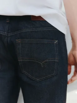 Jeans*Next - Signature Brushed Cosy Check Denim Jeans Indigo blauwe wassing