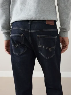 Jeans|Next - Standaard toelopende pasvorm - Signature Selvedge Denim Jeans Indigo blauwe wassing