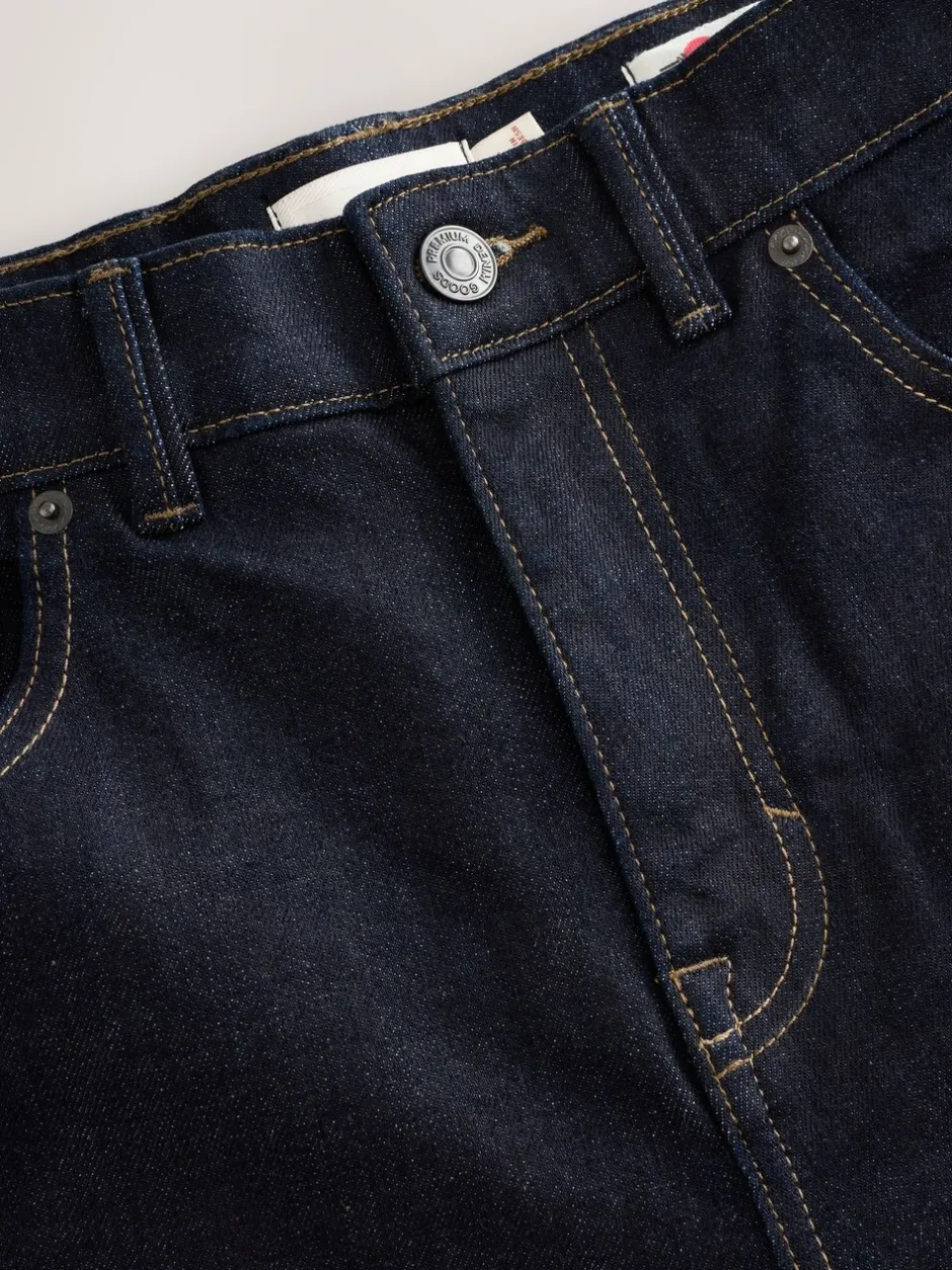 Jeans|Next - Straight fit - Signature Selvedge Denim Jeans Indigo blauwe wassing