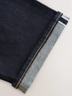 Jeans|Next - Straight fit - Signature Selvedge Denim Jeans Indigo blauwe wassing