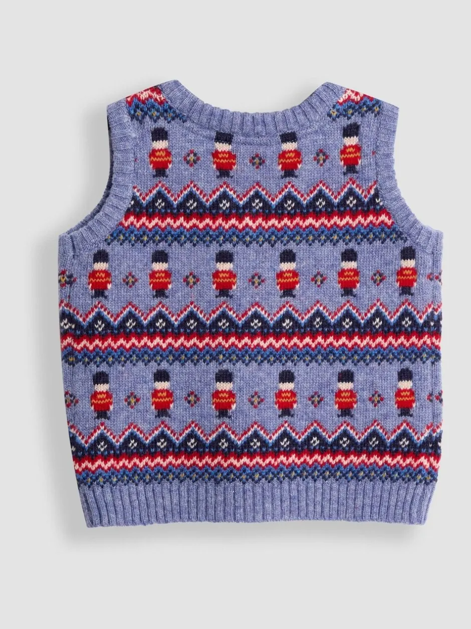 Gelegenheidskleding|Truien En Breisels|Jojo Maman Bébé Indigo London Guard - tanktop met fairislemotief