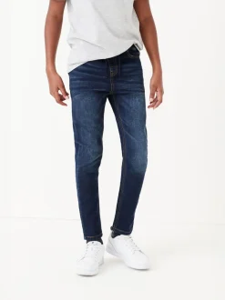Jeans*Next - Jeans met stretch en elastische taille (3-16 jr) Indigoblauw