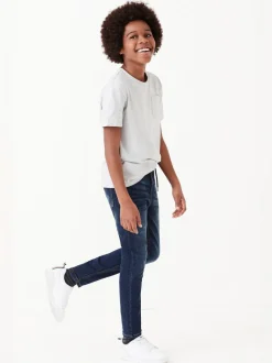 Jeans*Next - Jeans met stretch en elastische taille (3-16 jr) Indigoblauw
