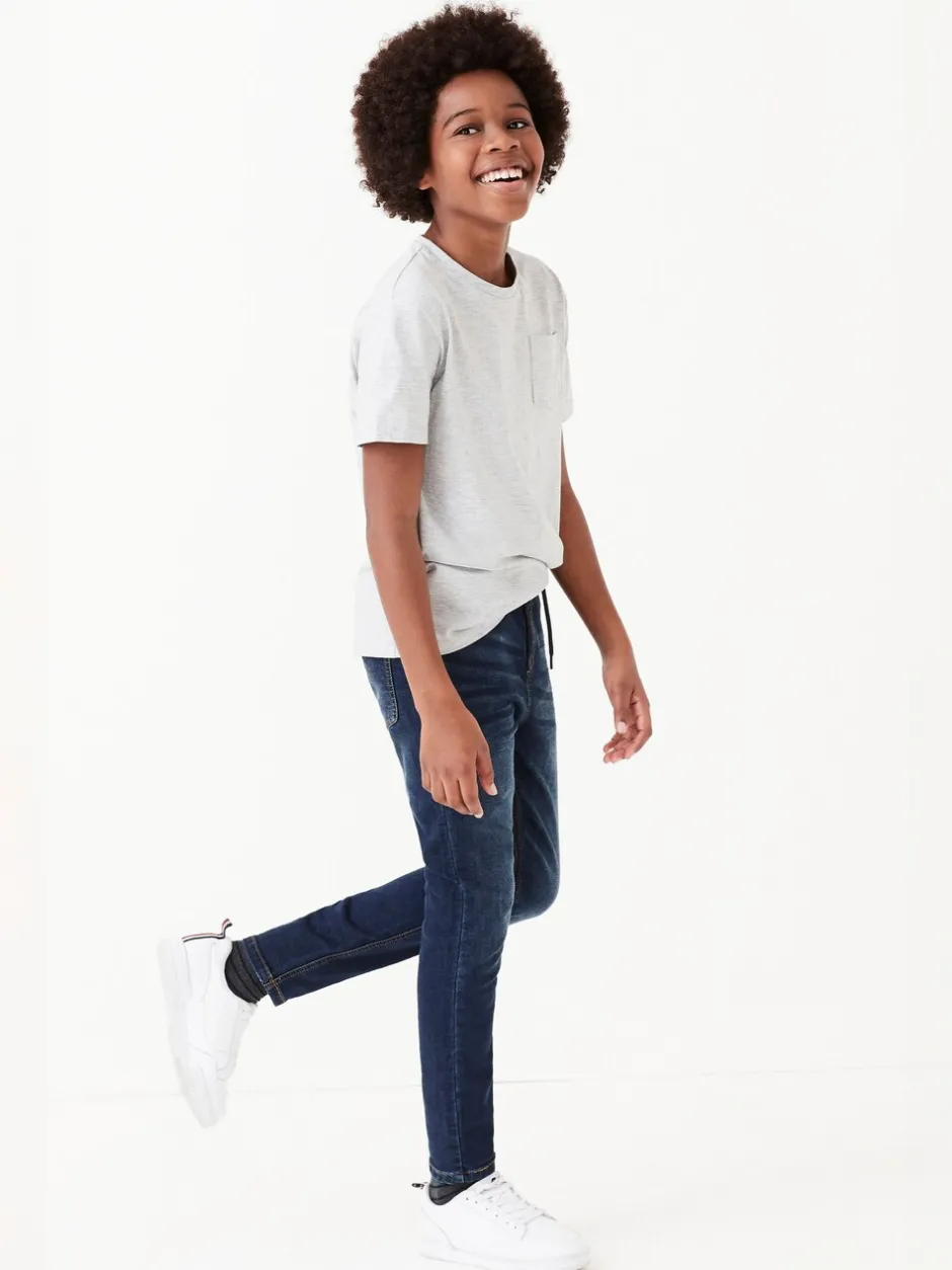 Jeans*Next - Jeans met stretch en elastische taille (3-16 jr) Indigoblauw