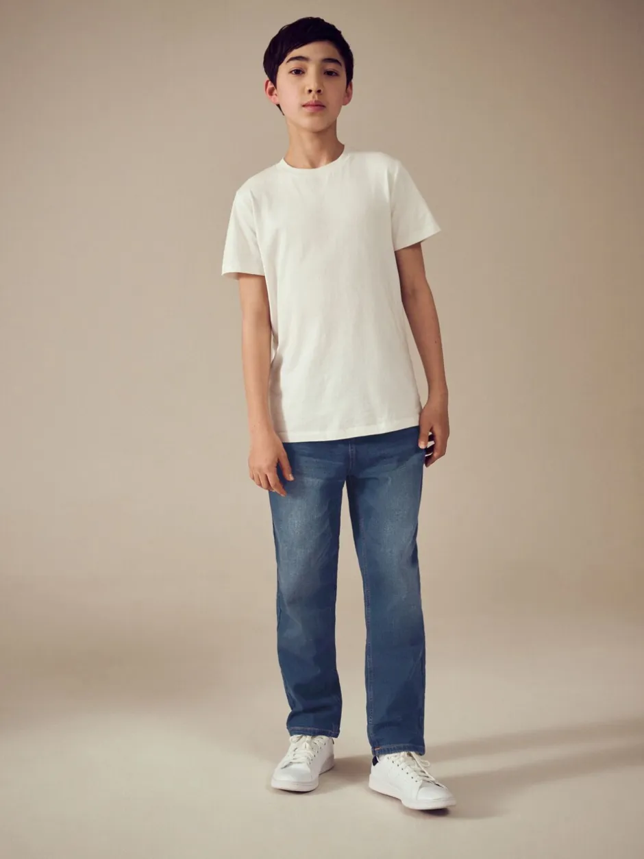 Jeans*Next - Jeans met stretch en elastische taille (3-16 jr) Indigoblauw