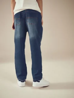 Jeans*Next - Jeans met stretch en elastische taille (3-16 jr) Indigoblauw