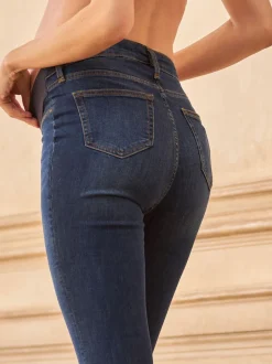 Jeans|Moederschap*Seraphine - Premium Organische Zwangerschaps Skinny Jeans Onder de Buik Indigoblauw