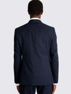 Pakken*MOSS - Slim Double Breasted Stretch Suit Jacket Inktblauw