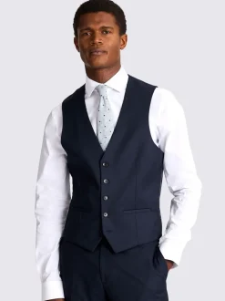Vesten|MOSS - Smal - Stretch Suit Waistcoat Inktblauw