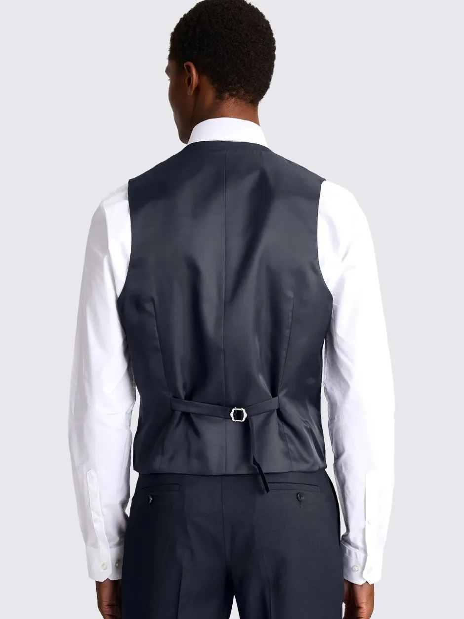 Vesten|MOSS - Smal - Stretch Suit Waistcoat Inktblauw