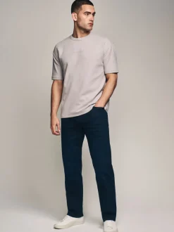 Jeans|Next - Straight-fit Essential stretchy jeans met rechte pasvorm Inktblauw