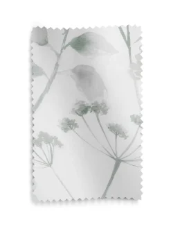 Gordijnen|Gordijnen|Next Isla - Ongevoerde voile ringgordijnen met doorschijnend inzetstuk en bloemenprint Grijs-groen
