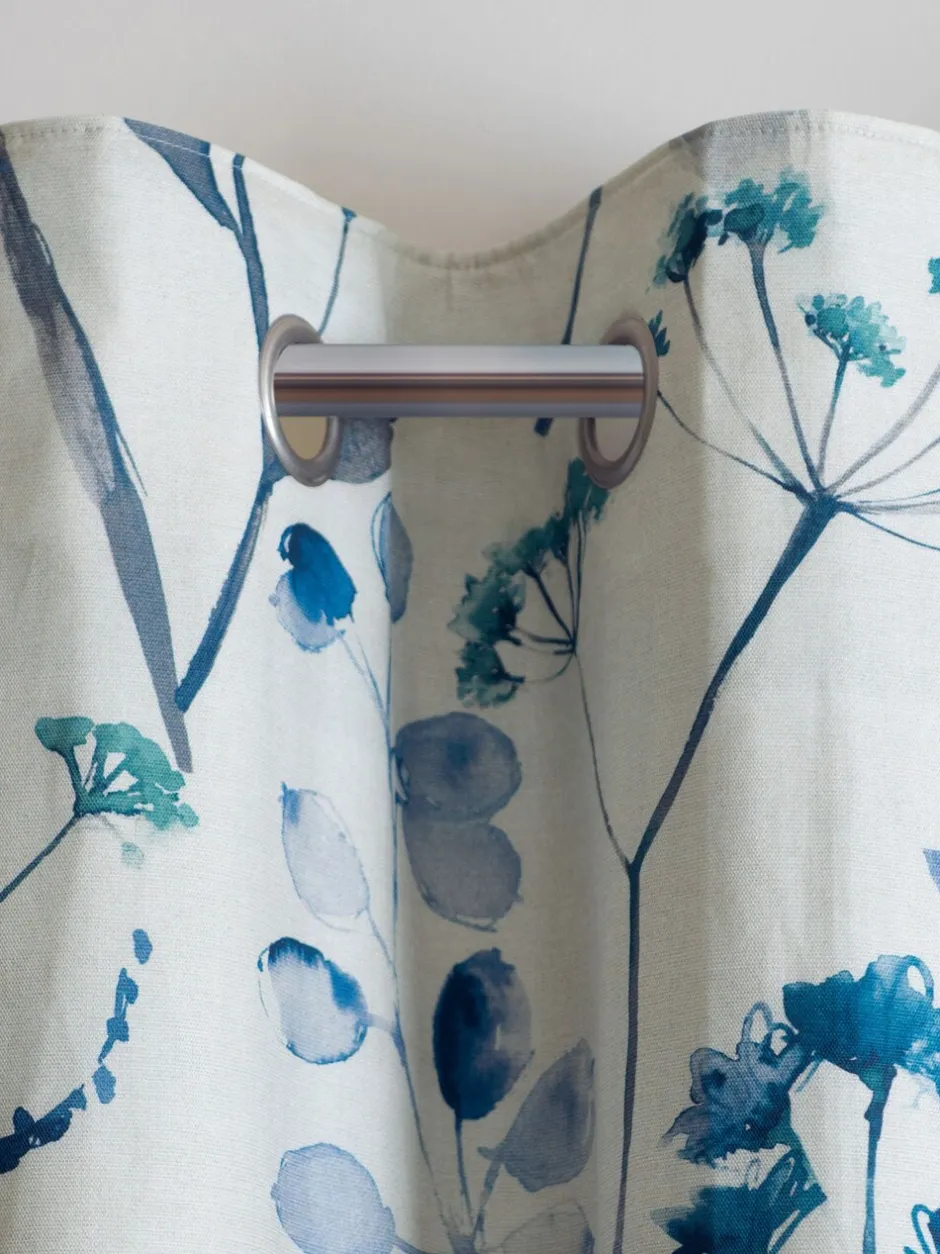 Gordijnen|Gordijnen*Next Isla ringgordijnen met bloemenprint Blauw
