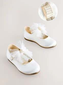 Gelegenheidskleding*Baker by Ted Baker - Mary Jane gelegenheidsschoenen met strik voor meisjes Ivoor