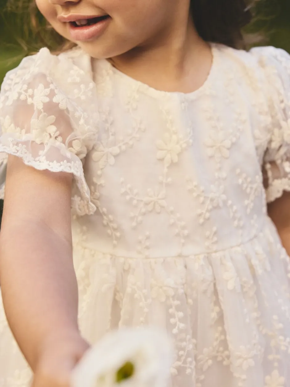 Jurken*Next - Embroidered Prom Dress (3mths-8yrs) Ivoor