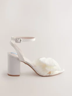 Schoenen Met Hakken|Gelegenheidskleding*Next Ivoor - Forever Comfort® Bruiloft Strik Block Bruid hakken Schoenen
