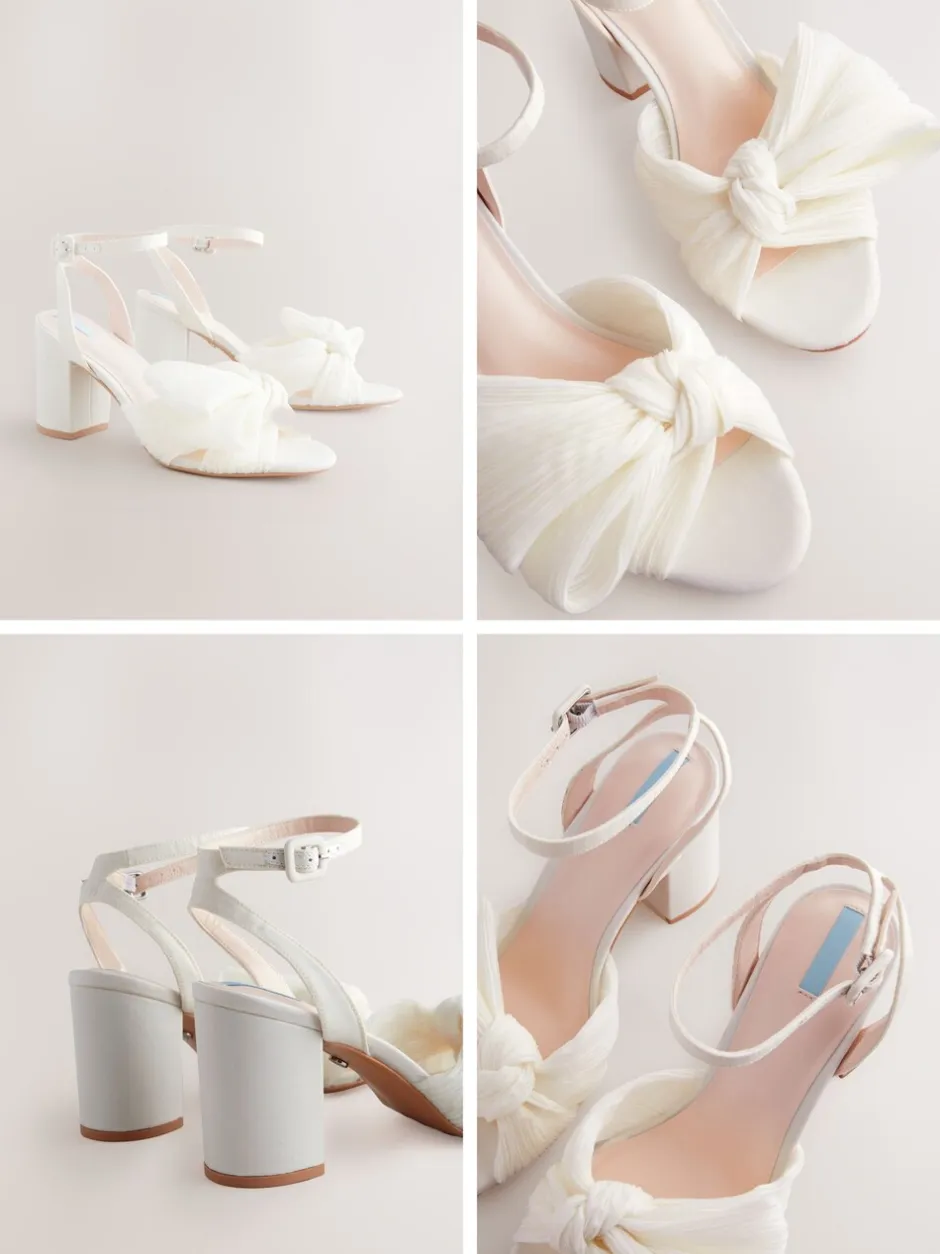Schoenen Met Hakken|Gelegenheidskleding*Next Ivoor - Forever Comfort® Bruiloft Strik Block Bruid hakken Schoenen