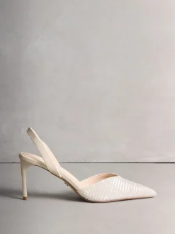 Schoenen Met Hakken|Next Ivoor - Forever Comfort® Point Toe Sequin Slingback Heels