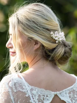 Haaraccessoires|Ivory & Co statement-bloesemspeld van parels