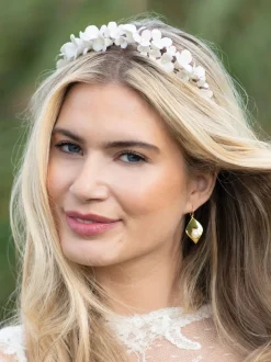 Haaraccessoires*Ivory & Co Wildflower Dainty tiara met keramische bloemen