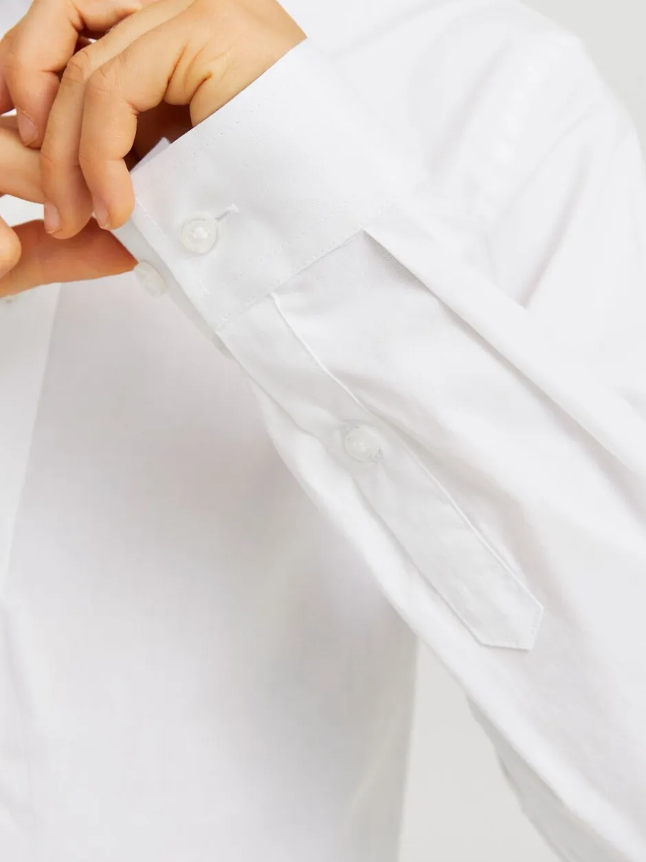 Shirts|JACK & JONES JUNIOR Stretch Long Sleeve White Shirt