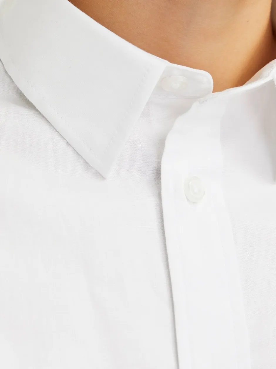 Shirts|JACK & JONES JUNIOR Stretch Long Sleeve White Shirt