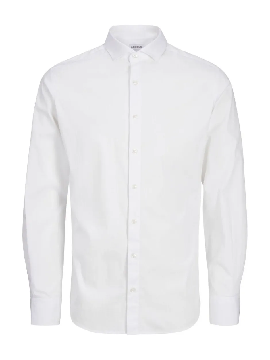 Shirts|JACK & JONES JUNIOR Stretch Long Sleeve White Shirt