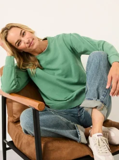 Hoody's En Sweatshirts*Fat Face - FatFace - sweatshirt met ronde hals Jadegroen