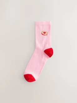 Sokken En Panty's*Next - Set van 4 paar enkelsokken Jammy Heart