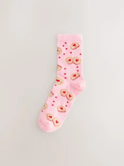 Sokken En Panty's*Next - Set van 4 paar enkelsokken Jammy Heart
