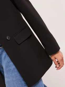 Kostuums En Werkkleding*Lipsy Jet black - - Relaxte lange maatsnitblazer