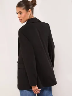 Kostuums En Werkkleding*Lipsy Jet black - - Relaxte lange maatsnitblazer