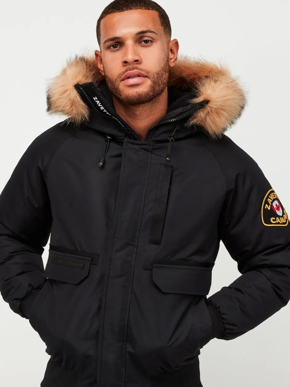 Jassen En Jacks*Zavetti Canada - Abelli voor heren 2.0 Bomberjack met capuchon Jet black