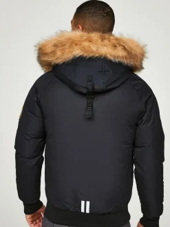Jassen En Jacks*Zavetti Canada - Abelli voor heren 2.0 Bomberjack met capuchon Jet black