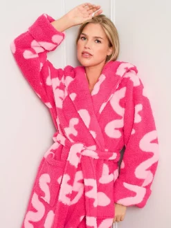 Badjassen|Jim Jam the Label Pink Squiggle Dressing Gown