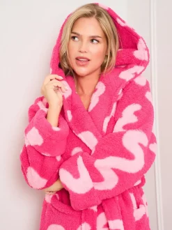 Badjassen|Jim Jam the Label Pink Squiggle Dressing Gown