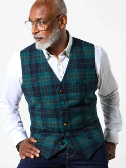 Vesten|Joe Browns Contrast Buttons Check Trim Tailored Waistcoat