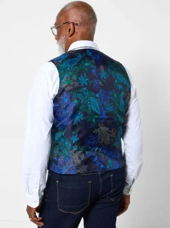 Vesten|Joe Browns Contrast Buttons Check Trim Tailored Waistcoat