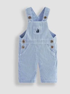 Rompertjes En Tuinbroeken|Jojo Maman Bébé - Gestreepte tuinbroek met boot