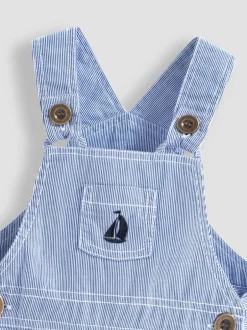Rompertjes En Tuinbroeken|Jojo Maman Bébé - Gestreepte tuinbroek met boot