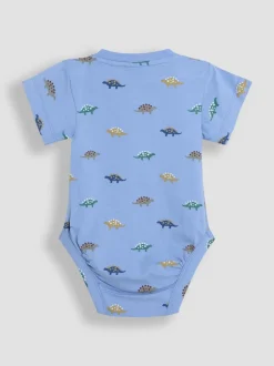 Rompertjes En Hemdjes*Jojo Maman Bébé 2 -Pack Stegosaurus & Effen Korte mouwen Bodysuits