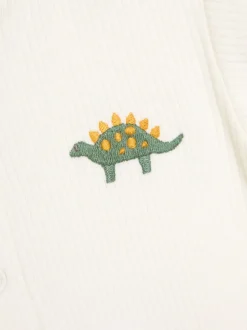Rompertjes En Hemdjes*Jojo Maman Bébé 2 -Pack Stegosaurus & Effen Korte mouwen Bodysuits