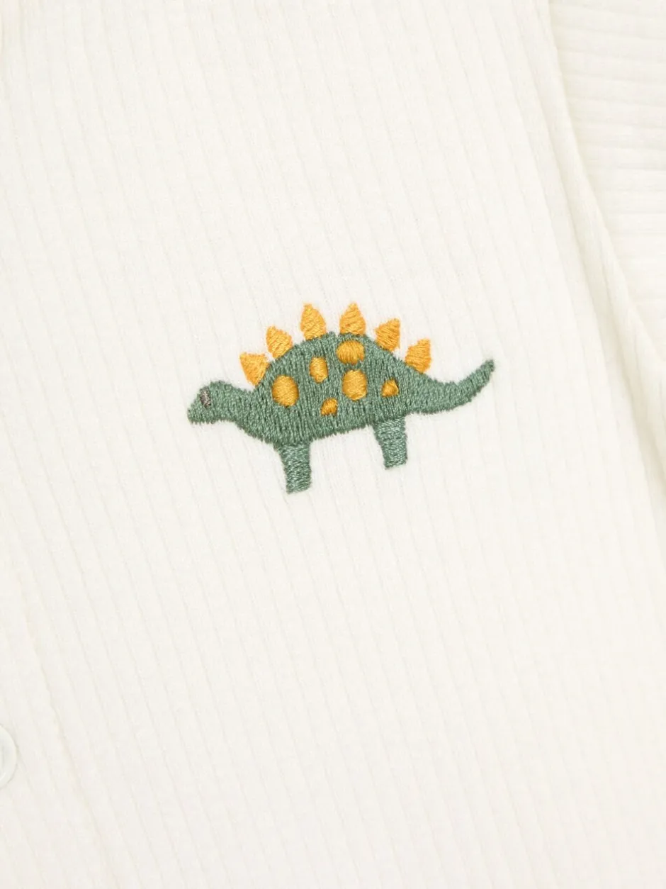Rompertjes En Hemdjes*Jojo Maman Bébé 2 -Pack Stegosaurus & Effen Korte mouwen Bodysuits