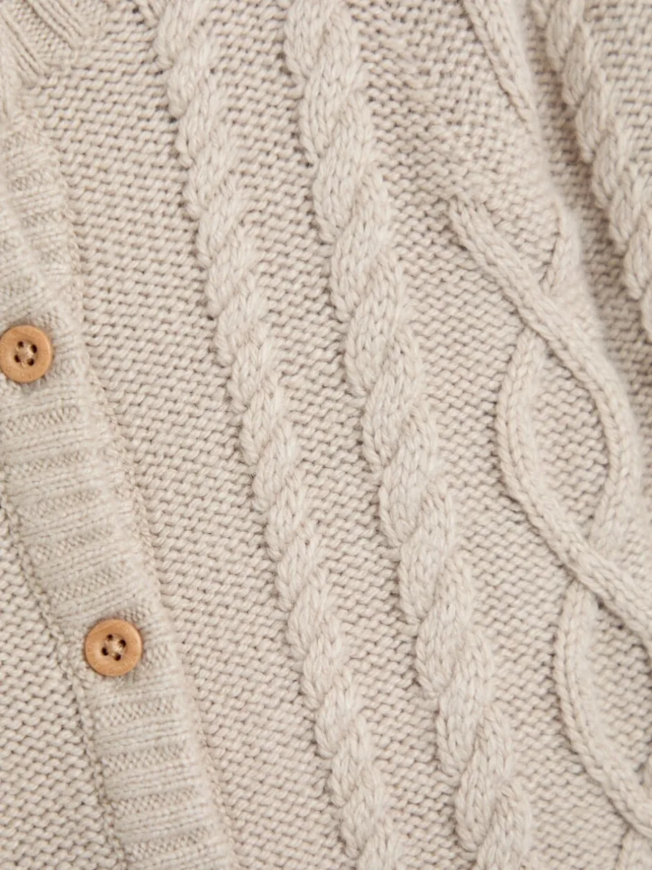 Rompertjes En Tuinbroeken*Jojo Maman Bébé Cable Knit All-In-One With Hat