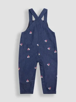 Jumpsuits En Playsuits|Jojo Maman Bébé Chambray Embroidered Dungarees & Rib Top Set