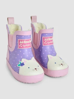 Laarzen|Jojo Maman Bébé Cosy Lined Cat Ankle Wellies