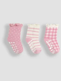 Sokken En Panty's|Jojo Maman Bébé Cotton Frill Socks 3 Pack